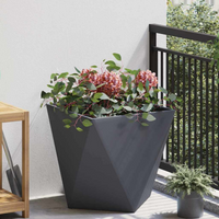 vidaXL Planter Anthracite 50 x 50 x 50 cm Steel
