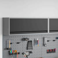 vidaXL Tool Cabinet with Storage Black and Grey 100 x 25 x 35 cm