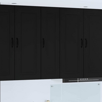 vidaXL Kitchen Cabinet Kalmar Black 30 x 31 x 100 cm Engineered Wood