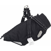 Dog Coat with Harness 2XL Fleece and Polyester