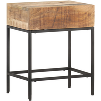 vidaXL Side Table 40x30x50 cm Solid Rough Mango Wood