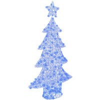 vidaXL Christmas Tree with 160 LEDs Blue 150 cm Acrylic