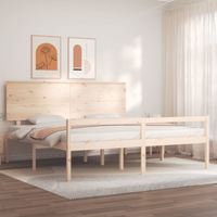 vidaXL Senior Bed without Mattress 200x200 cm Solid Wood