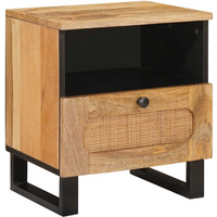 vidaXL Bedside Cabinet Natural 40 x 33 x 46 cm Solid Mango Wood