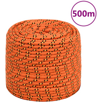 vidaXL Boat Rope Orange 8 mm 500 m Polypropylene