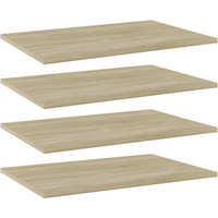 vidaXL Bookshelf Boards 4 pcs Sonoma Oak 60x40x1.5 cm Engineered Wood