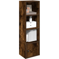 vidaXL Bookcase Smoked Oak 31x24x102 cm Engineered Wood