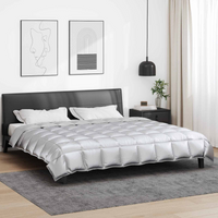 vidaXL Winter Duvet Silver 240 x 200 cm Satin and Microfiber