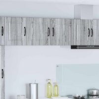 vidaXL Kitchen Cabinet with Shelf 2 pcs Grey Sonoma 40 x 31 x 40 cm