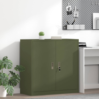 vidaXL Storage Cabinet Olive Green 90 x 40 x 90 cm Steel