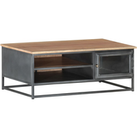 vidaXL Coffee Table Grey 90x50x35 cm Solid Acacia Wood