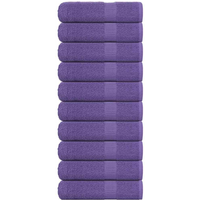 vidaXL Bath Towels "FROGN" 10 pcs Purple 100x150 cm 360 gsm