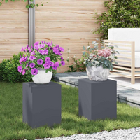 vidaXL Plant Stand 2 pcs Anthracite 24 x 24 x 35 cm Steel