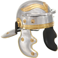 vidaXL Roman Soldier Helmet Antique Replica LARP Silver Steel