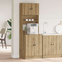 vidaXL Kitchen Sideboard with Shelf 2 pcs Artisan Oak 60 x 50 x 180 cm