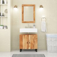 vidaXL Mirror 70x50 cm Solid Wood Acacia and Glass