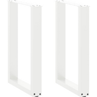 vidaXL Dining Table Legs U-Shaped 2 pcs White 50x(72-73) cm Steel