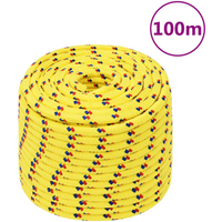 vidaXL Boat Rope Yellow 12 mm 100 m Polypropylene