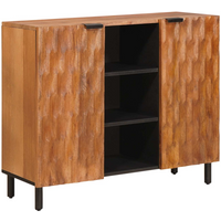 vidaXL Sideboard Acacia Brown Finish 90 x 33 x 75 cm Solid Mango Wood