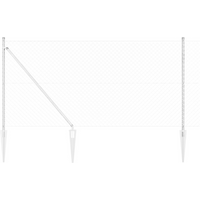 vidaXL Fence Post Silver 10 x 1 m (40 x 40 mm mesh) Steel