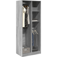 vidaXL Wardrobe Grey Sonoma 80x50x200 cm Engineered Wood