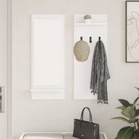 vidaXL Wall-Mounted Coat Rack White 70 x 10 x 90 cm Engineered wood