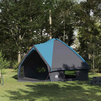 vidaXL Teepee Tent 10-Person Blue and Grey 567 x 470 x 242 cm