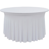 vidaXL 2 pcs Stretch Table Covers with Skirt 180x74 cm White