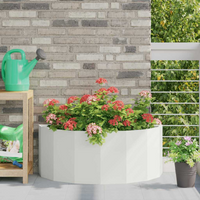vidaXL Planter White 90 x 45 x 35 cm Steel