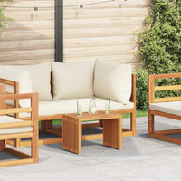 vidaXL Garden Side Table Brown 50 x 32.5 x 35 cm Solid Teak Wood