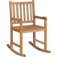 vidaXL Rocking Chair Solid Teak Wood
