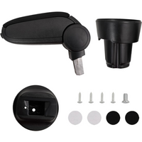 vidaXL Car Armrest Black 13x33x(33-49) cm ABS