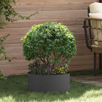 vidaXL Planter Ring Black 40 x 40 x 20 cm Cold-rolled Steel