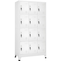 vidaXL Locker Cabinet with 12 Compartments 90x45x180 cm