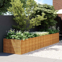 vidaXL Garden Raised Bed 479x100x69 cm Corten Steel