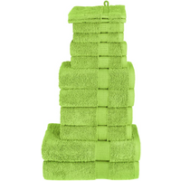 vidaXL 12 Piece Premium Towel Set "SOLUND" Apple Green 600 gsm