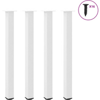 vidaXL Bar Table Legs 4 pcs White 110-112 cm Steel