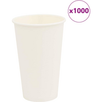 vidaXL Paper Coffee Cups 1000 pcs 16oz 400ml White