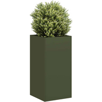 vidaXL Planter Olive Green 40x40x80 cm Cold-rolled Steel