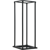 vidaXL Firewood Rack with Base Black 37x37x113 cm Steel