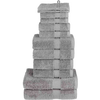 vidaXL 12 Piece Premium Towel Set SOLUND Grey 600 gsm