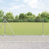 vidaXL Fence Post Silver 100 x 0.8 m (36 mm mesh) Steel