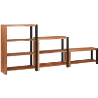 vidaXL Bookshelf 3 pcs Brown 80 x 30 x 110 cm Solid Acacia Wood