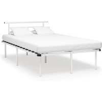 vidaXL Bed Frame without Mattress White Metal 120x200cm
