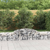 vidaXL Arched Gabion Baskets 11 pcs 300x50x40/60 cm Galvanised Iron