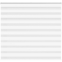 vidaXL Zebra Blind White 165x150 cm Fabric Width 160.9 cm Polyester