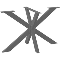 vidaXL Dining Table Leg Spider Shape Black 120x68x(72-73) cm Steel