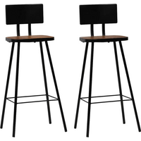 vidaXL Bar Chairs 2 pcs Solid Reclaimed Wood
