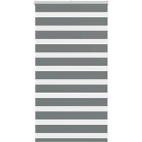 vidaXL Zebra Blind Dark Grey 70x100 cm Fabric Width 65.9 cm Polyester