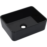 vidaXL Wash Basin 40x30x13 cm Ceramic Black